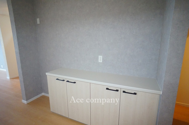 【収納】 | 平野区流町2丁目　【A号地/全2棟】 | キッチン背面、カップボード付きです♪