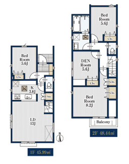  | 【名古屋市天白区梅が丘2丁目1105新築戸建2号棟】✨️仲介手数料無料✨️植田北小学校・植田中学校