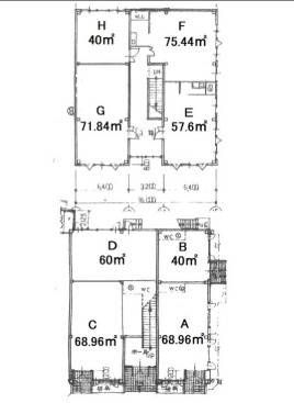 宮野新鮮市場　店舗　の区画図