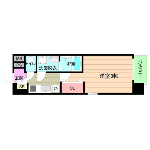 大阪市都島区都島北通２丁目の賃貸マンションの間取り