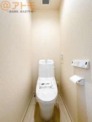 【トイレ】 | 駿河区向敷地四丁目4期　新築戸建　6号棟 | 毎日使うトイレだからこそ機能性を重視したいですよね！温水洗浄便座で快適な時間をお過ごしください♪