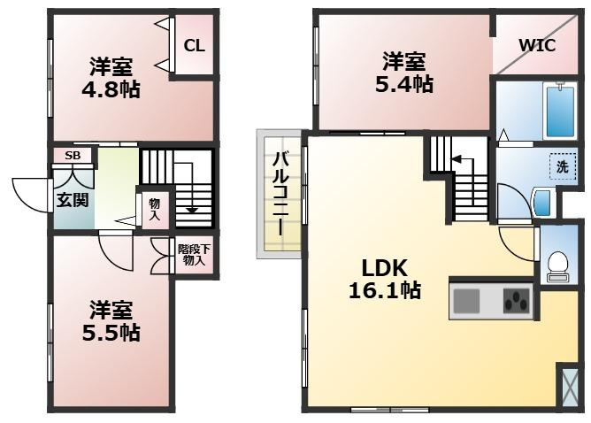 真間5丁目戸建ての間取り
