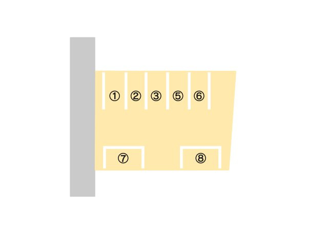米子市錦町1丁目　駐車場の区画図
