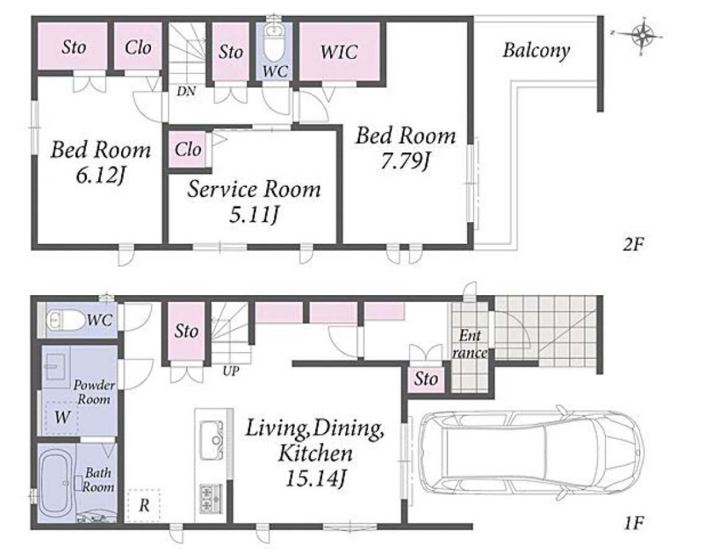 横浜市港北区新吉田東6丁目 新築戸建て【仲介手数料無料】の間取り
