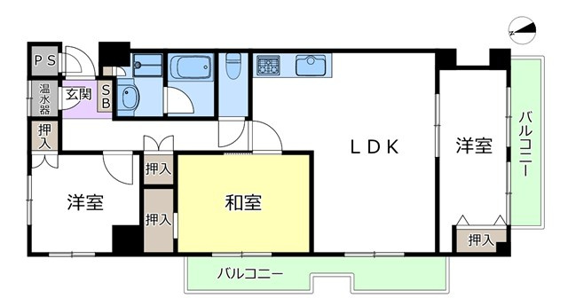 【間取り】 | 緑地東ロイヤルマンション | エイブルにて取扱い可能な住宅ローンは、全部で10種類以上！お客様にピッタリの住宅ローンを当社のFPよりご案内させて頂きます。住宅ローンのご相談だけでも、お気軽にご相談下さいませ。
