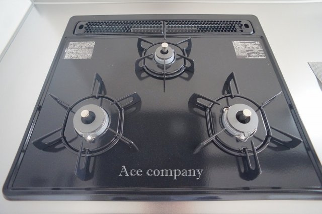 【キッチン】 | ハンリョウ八尾ハイツ | 【3口ガスコンロ☆】