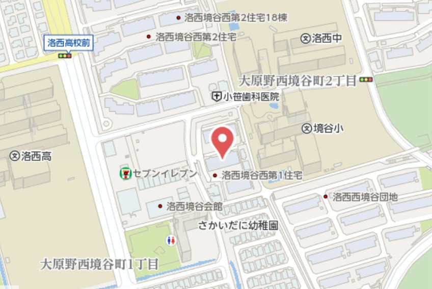 境谷西第1住宅28棟　1階の地図