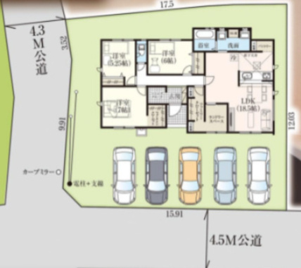 新築戸建　八幡町4期の区画図