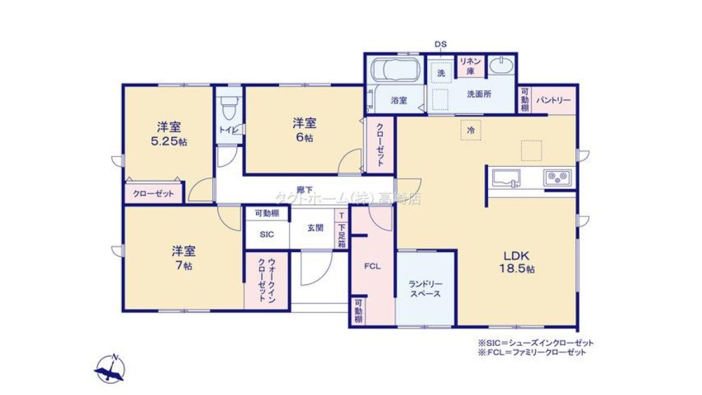新築戸建　八幡町4期の間取り