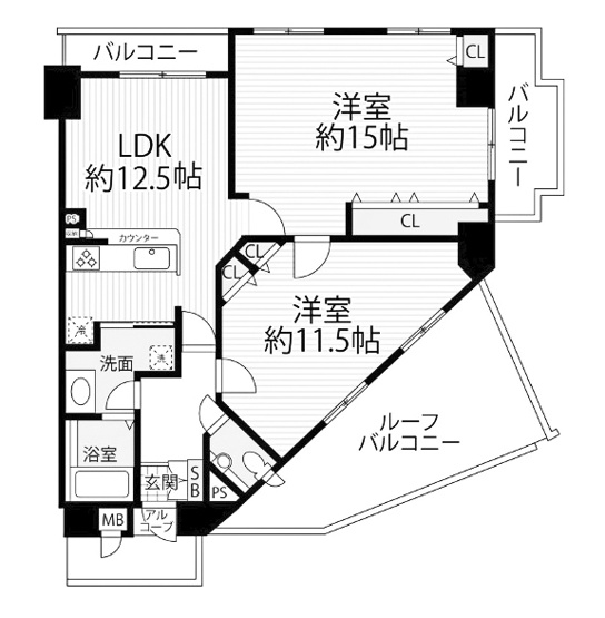 【間取り】 | イーグルコート椥辻十条 | 専有面積82.16㎡