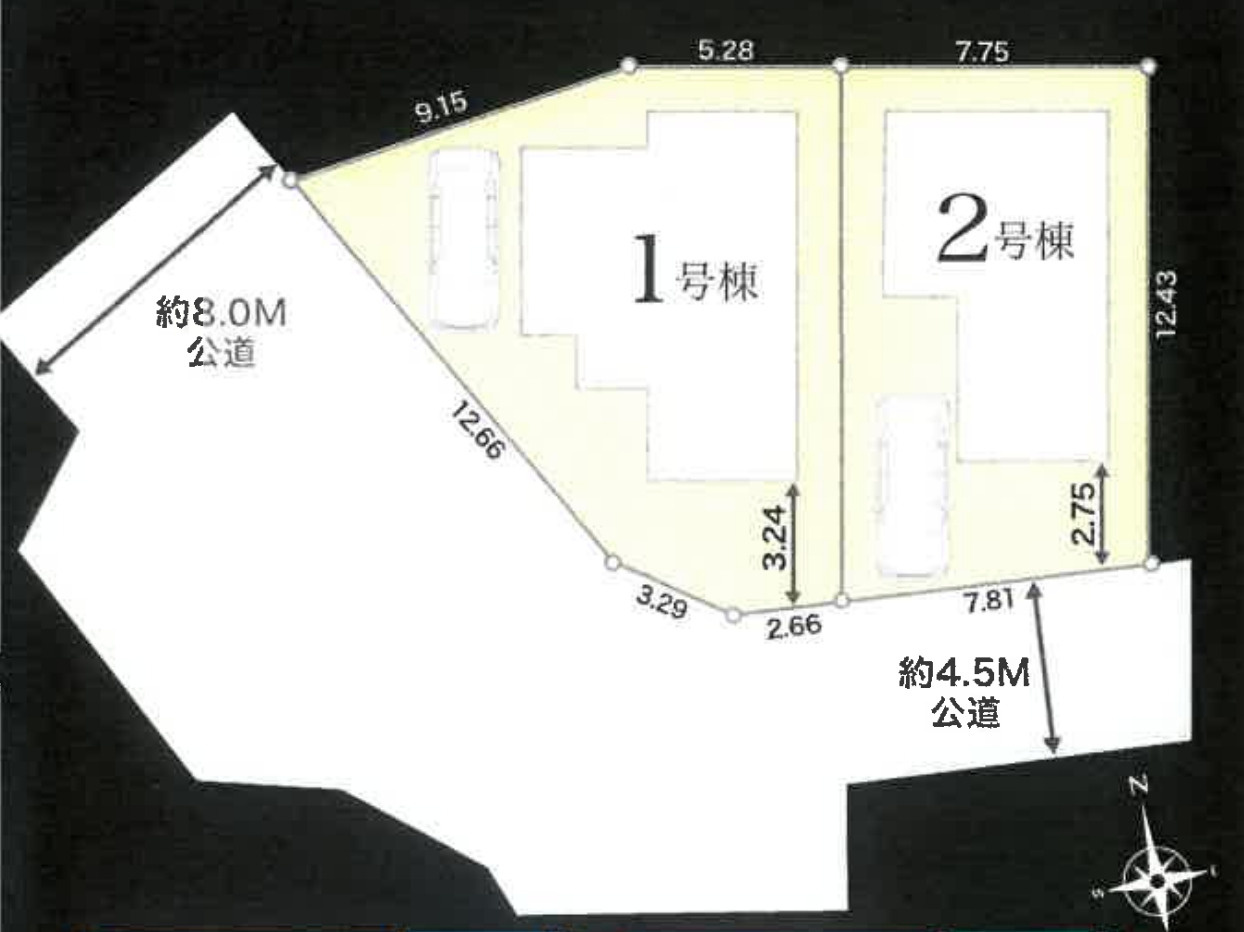 横浜市旭区金が谷2丁目 新築戸建て【仲介手数料無料】の区画図