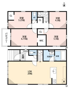 【間取り】 | 高槻市柳川町1丁目1期2号地　新築戸建