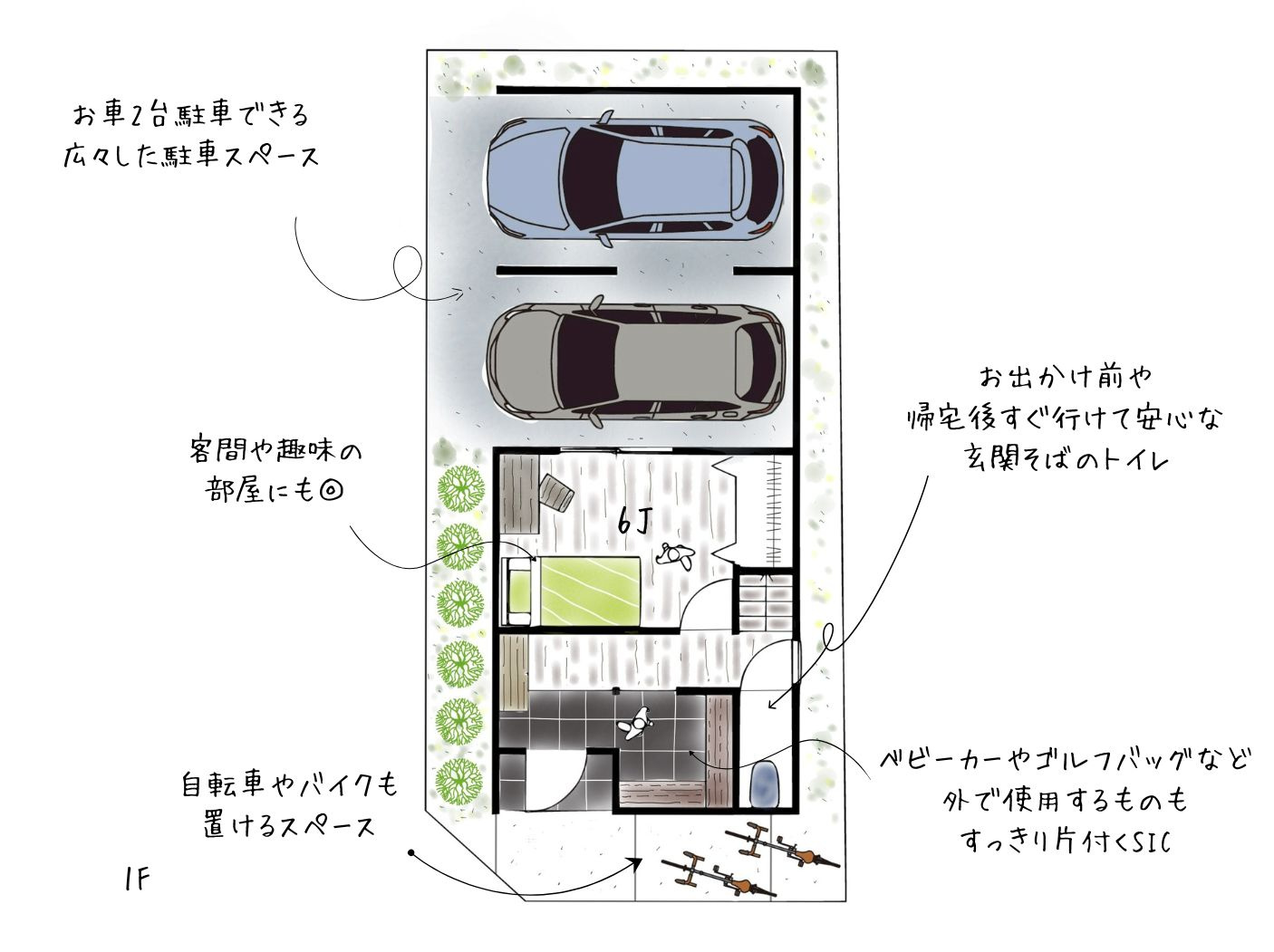 高石市東羽衣1丁目　モデルハウスの間取り