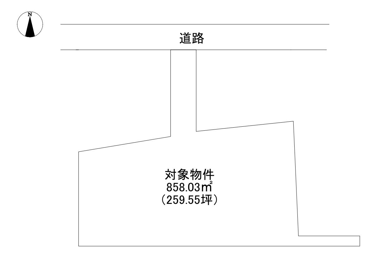 久留米市北野町　売り土地の土地図