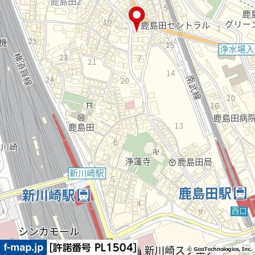 プラザ新川崎の地図