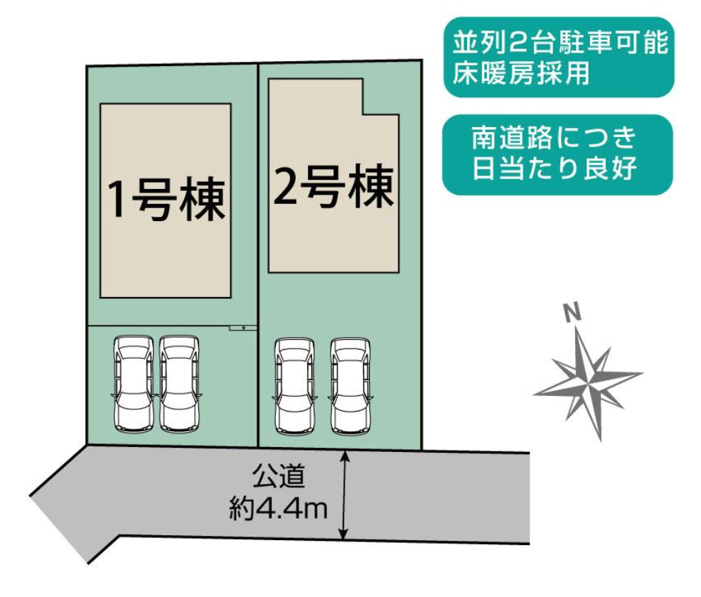 横浜市旭区万騎が原 新築戸建【仲介手数料無料】の区画図