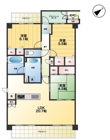 【間取り】 | ポレスターステーションシティ鴻巣　