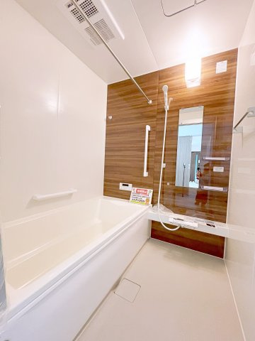 新築戸建・新築建売　本庄市本庄4丁目　東小・東中の浴室|浴室乾燥機付きで雨の日や花粉の時期でも室内干しができるので安心です！