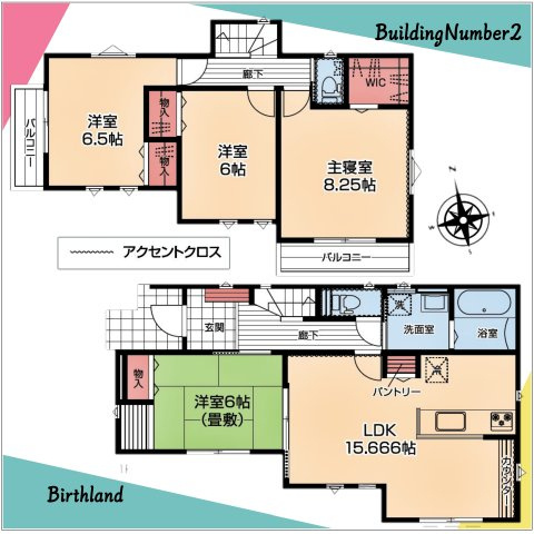 新築戸建・新築建売　本庄市本庄4丁目　東小・東中の間取り|LDKにカウンターがあり、子供のスタディーカウンターとしても活用できる便利なカウンター♪