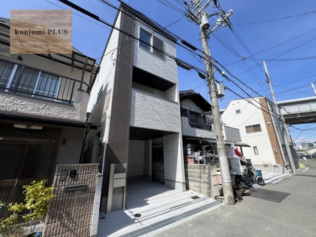 尼崎市瓦宮2丁目　モデルハウスの前面道路含む現地写真