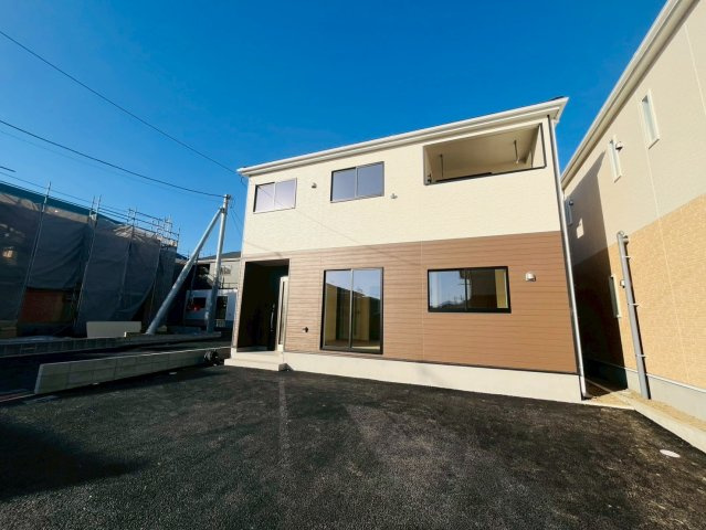 【Cradle Garden】　結城市結城　第４３　全４邸の外観|全棟、南向きインナーバルコニー！共働きのご夫婦にもおすすめの間取りです♪
2025年12月撮影