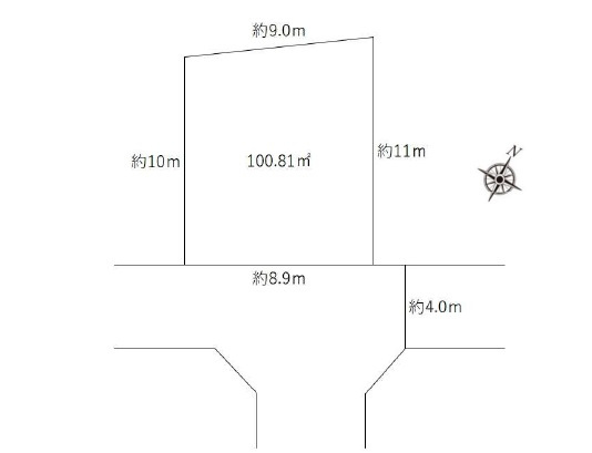敷地面積30.5坪　売地　川越市豊田町2丁目