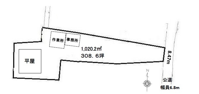 坂戸市善能寺売地の土地図