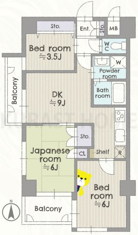 シンフォニー太子道　3階の間取り