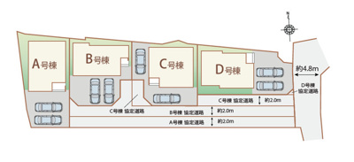 【区画図】 | 駿東郡清水町伏見 新築一戸建て D号棟 | D号棟の区画図です