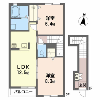 【間取り】 | フロレゾン　B棟 | 2LDK