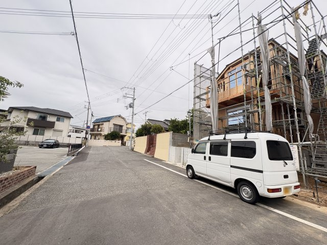 明石市太寺天王町新築戸建１号棟の前面道路含む現地写真|2025年10月12日撮影