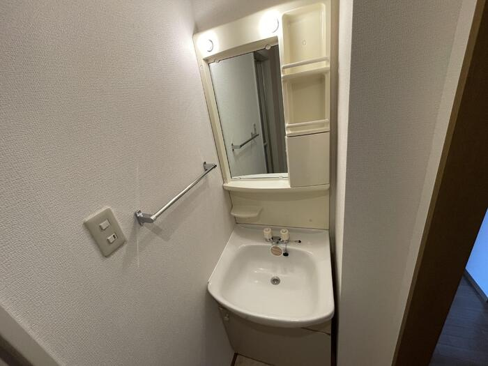 ラ・ボーテの洗面所|脱衣スペースもあります