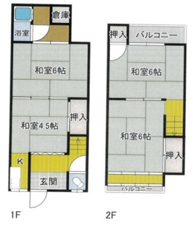 【間取り】 | 高野泉町　中古テラス【生活便利】