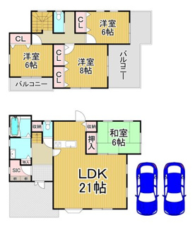 【間取り】 | 川西市けやき坂5丁目　中古一戸建て