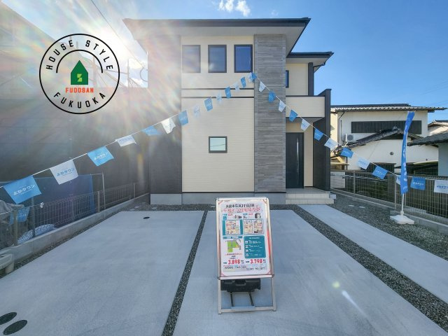 糸島市荻浦3丁目第1-2棟(8号棟)の外観|デザイン性のある外観です。