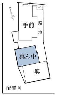 京都東山　みつのわ路地の区画図