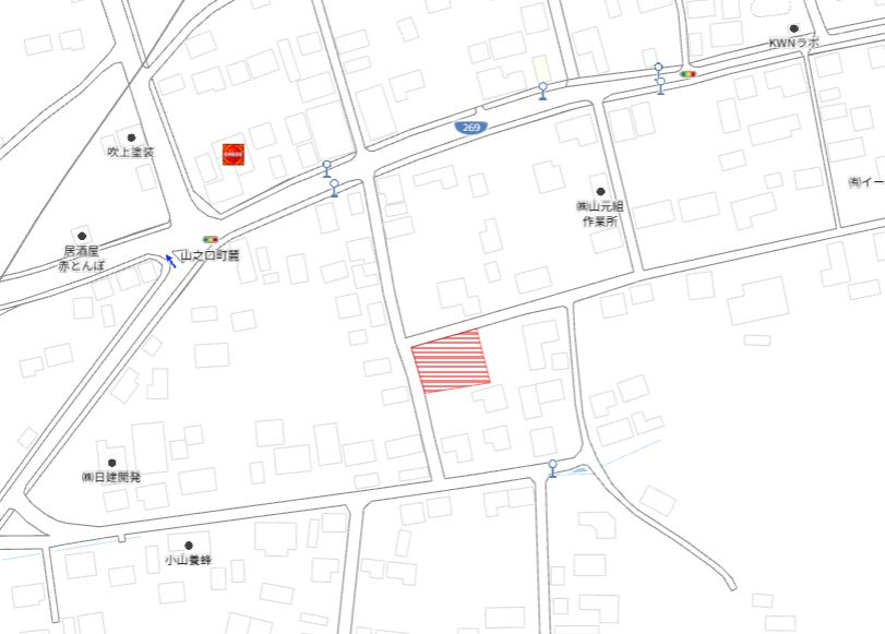 都城市山之口町山之口の売地の土地図