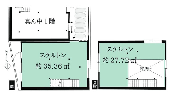 京都東山　みつのわ路地の間取り