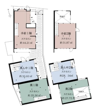 京都東山　みつのわ路地の間取り