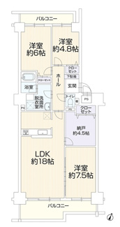 【間取り】 | サンロイヤル箕面コスモ１号館