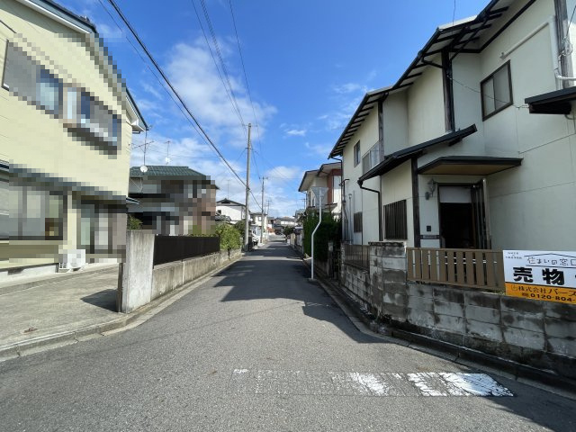 売土地・住宅用地　郡山市喜久田町入ノ内　富田東小・富田中の前面道路含む現地写真|閑静な住宅地の角地物件です！