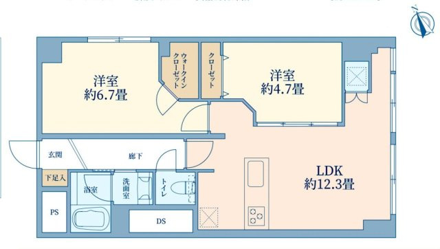 早稲田永谷マンションの間取り