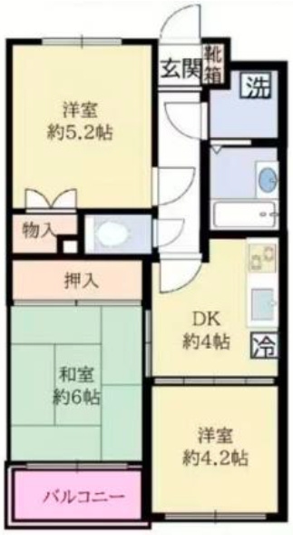 セザール清瀬の間取り