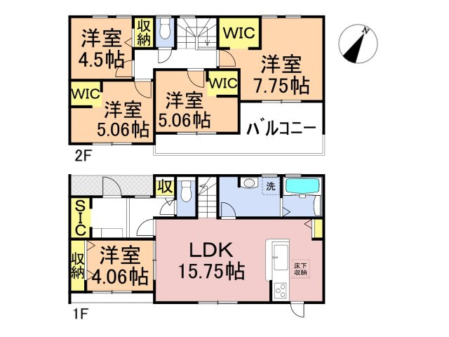 リーブルガーデン　岐阜市島田1丁目　全3区画分譲の間取り|■3号棟　■ヤマダ不動産　株式会社リライフ　
■夢のマイホーム購入をフルサポートします！