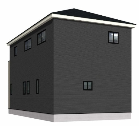 前原中央３丁目　新築戸建　３棟の外観パース|１号棟