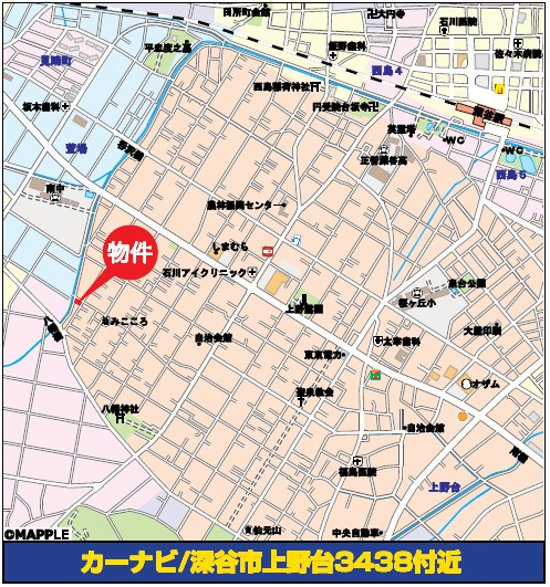 新築戸建・新築建売　深谷市上野台　桜ヶ丘小・南中の地図