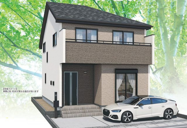 松戸市六高台３丁目新築戸建【六高台第三小学校：5分】の外観パース