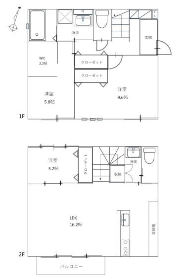 小田原市前川　中古戸建の間取り