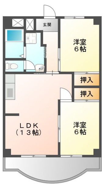 オリエンタルハイツの間取り