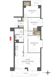 【間取り】サンヴェール京都西陣 